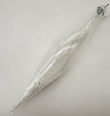 Glass Christmas decoration Icicle with feather